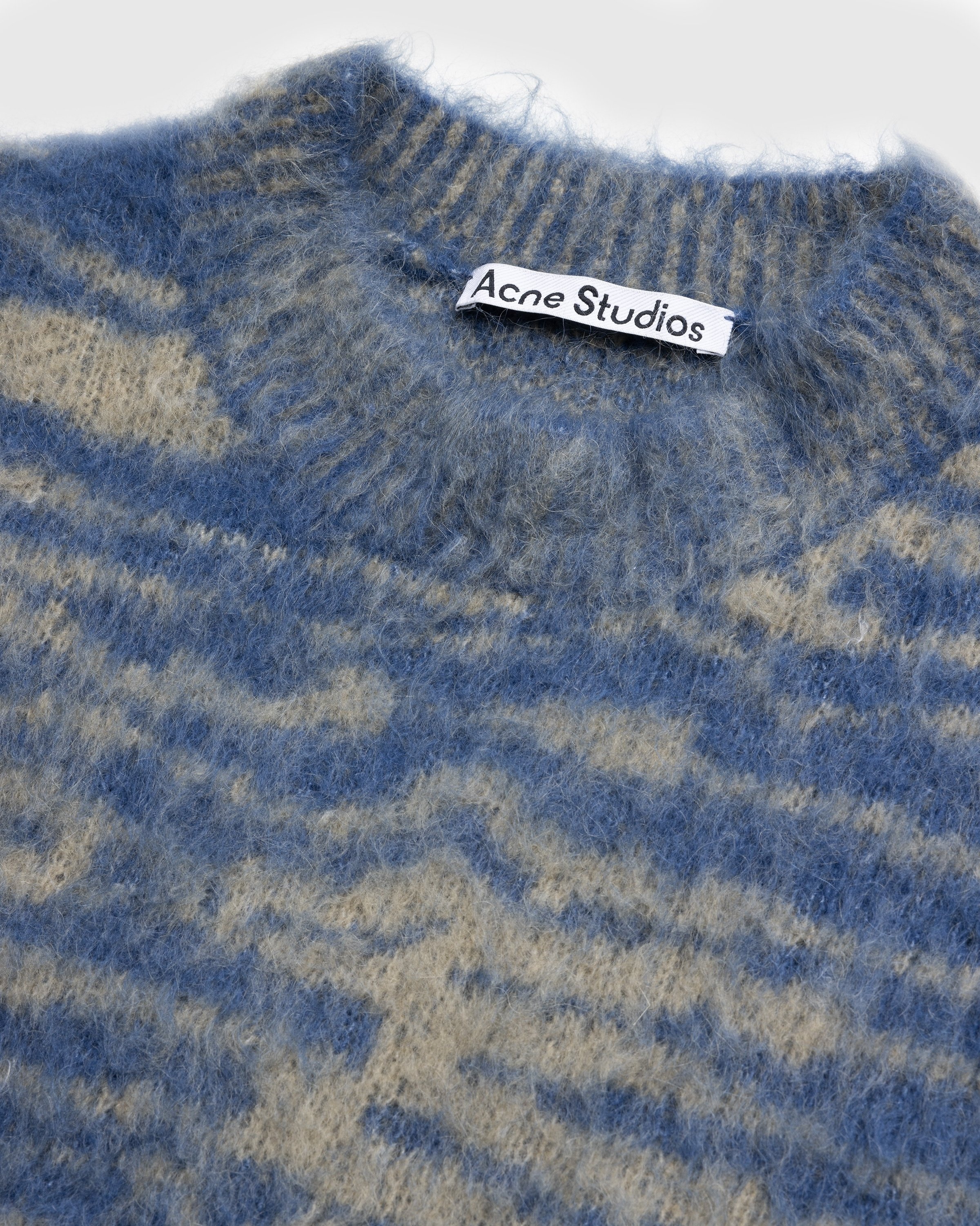 Acne Studios Jacquard Crewneck Sweater Blue Highsnobiety Shop